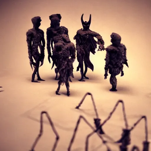 Prompt: the biological war, surrealistic detailed claymation art, dark, moody, foggy