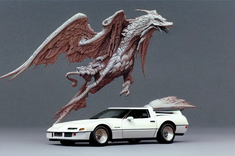 Image similar to intricate, 3 d, 1 9 8 8 c 5 corvette trans am wagon estate, style by caspar david friedrich and wayne barlowe and ted nasmith.