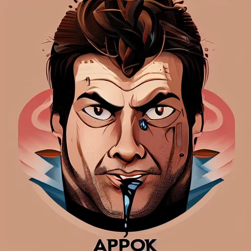 Image similar to guy named luis barlock. coffee addict and ruthless coffee bean psychopath. chubby face. centered median photoshop filter cutout vector behance artgem hd jesper ejsing!