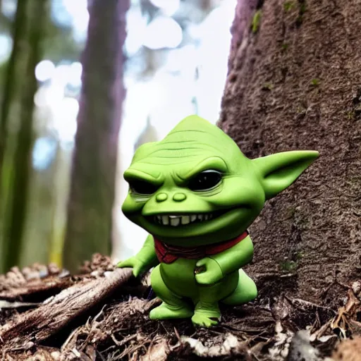 Prompt: sherk funko pop in the forest, 8k, cute, hdr