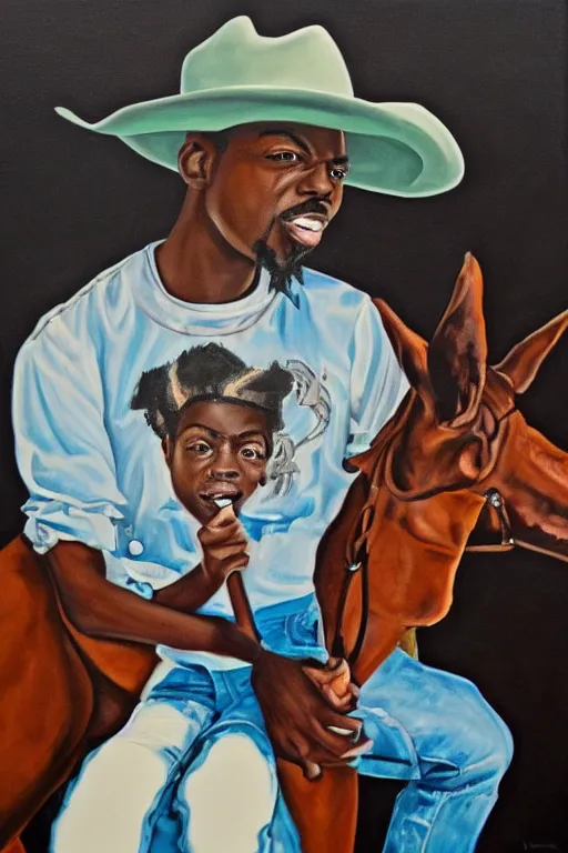 Image similar to lil nas x painting