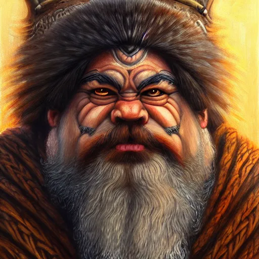 Image similar to portrait painting of a dwarven berserker, sharp focus, high symmetry, award - winning, trending on artstation, masterpiece, highly detailed, intricate. art by terese nielsen