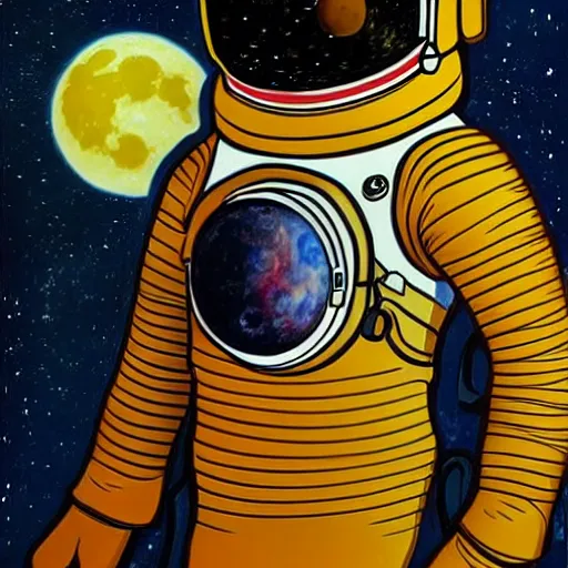 Image similar to paint of a lunar bored ape astronaut, art by damien gilley, optical illusion, surrealism, modern art, 8 k resolution, artwork beautiful