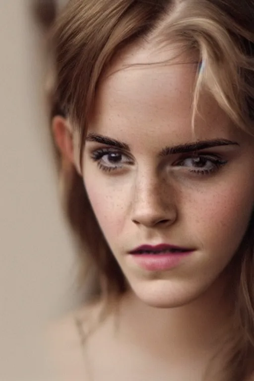 Prompt: portrait of emma watson by petter, intimate, elegant, highly detailed, photorealistic, sharp focus, golden ratio