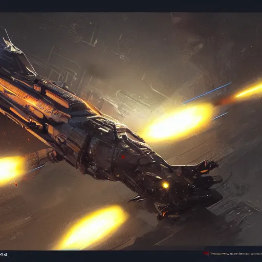 Image similar to relativistic kill missile, by cedric peyravernay, highly detailed, excellent composition, cinematic concept art, dramatic lighting, trending on artstation