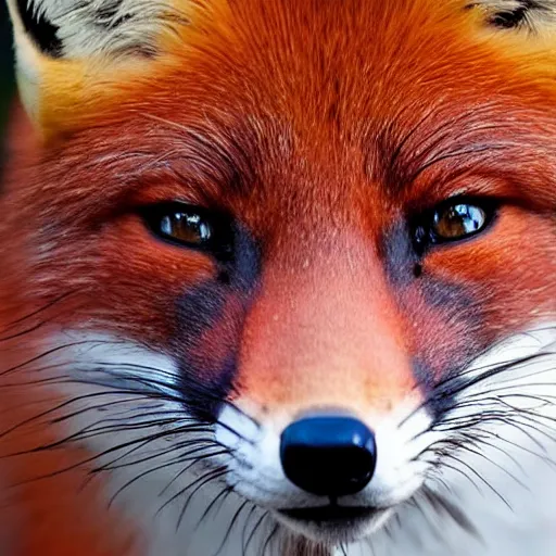 Image similar to beautiful fox close-up, XF IQ4, 150MP, 50mm, f/1.4, ISO 200, 1/160s, natural light, Adobe Photoshop, Adobe Lightroom, DxO Photolab, Corel PaintShop Pro, symmetrical balance, depth layering, polarizing filter, Sense of Depth, AI enhanced