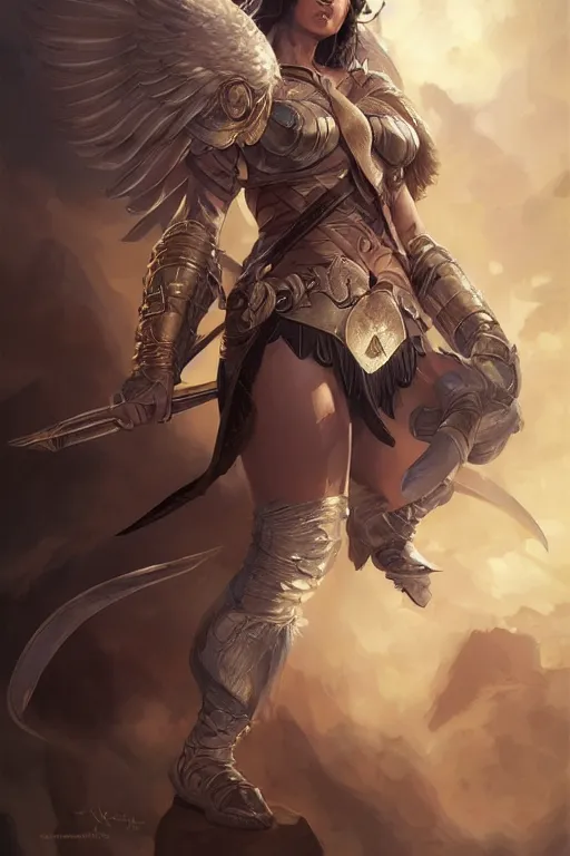 Image similar to amazon valkyrie athena, d & d, fantasy, portrait, highly detailed, headshot, digital painting, trending on artstation, concept art, sharp focus, illustration, art by artgerm and greg rutkowski and magali villeneuve