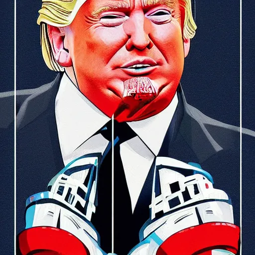 Image similar to donald trump in the art style of studio ghibili