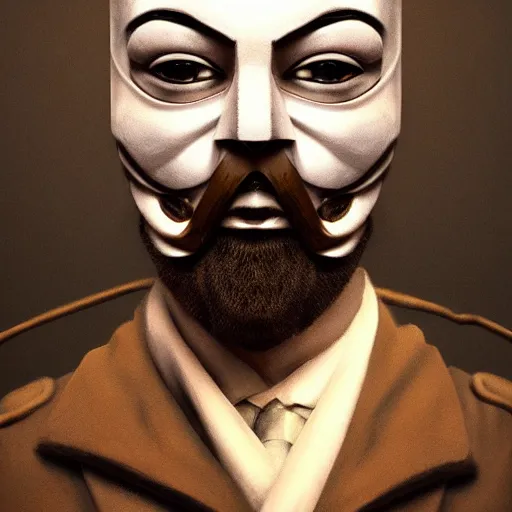 Prompt: anonymous as a ned kelly, award winning creature portrait photography, extremely detailed, artstation, 8 k, sensual lighting, incredible art, wlop, artgerm