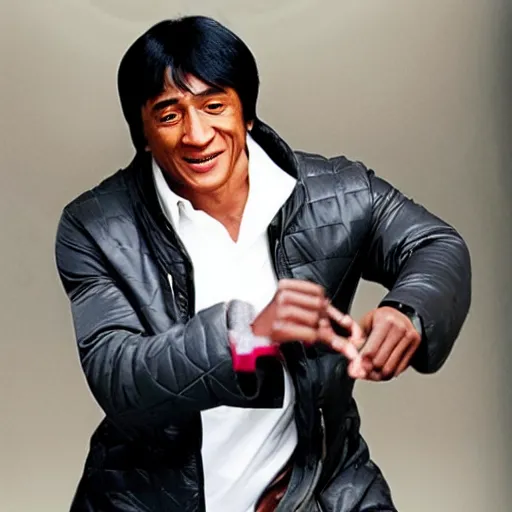 Prompt: black jackie chan, photo