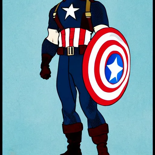 Image similar to high quality film poster of danny divito as captain america