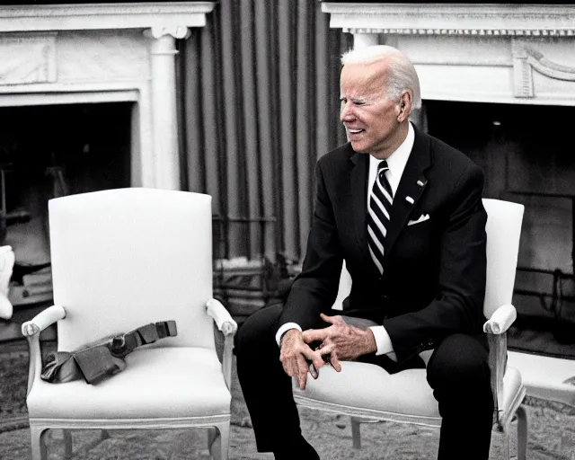 Image similar to president joe biden face to face with president joe biden, nikon 3 5 mm, photograph