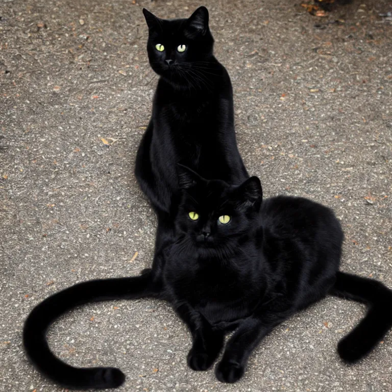 Prompt: a black cat