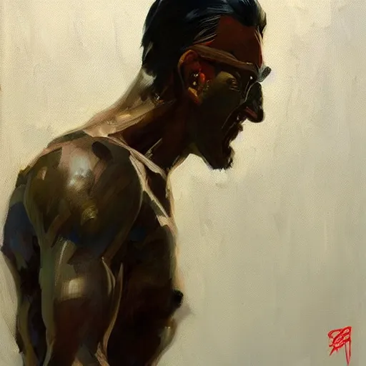 Image similar to greg manchess portrait painting of aku, medium shot, asymmetrical, profile picture, organic painting, sunny day, matte painting, bold shapes, hard edges, street art, trending on artstation, by huang guangjian and gil elvgren and sachin teng