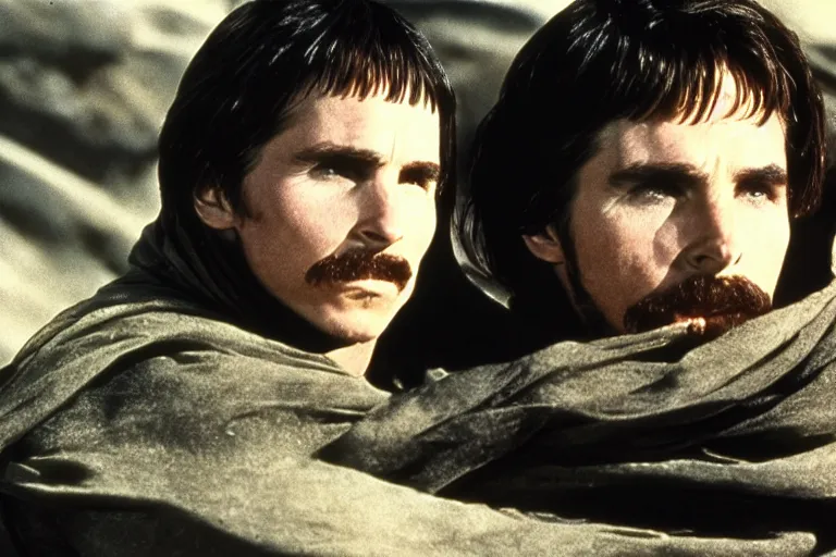 Image similar to film still of Christian Bale as Feyd-Rautha in Dune 1965