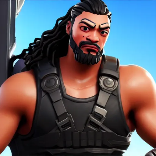 Prompt: a detailed portrait of roman reigns in fortnite, unreal engine 5 rendered, incredibly highly detailed and realistic, 8 k, sharp focus, studio quality
