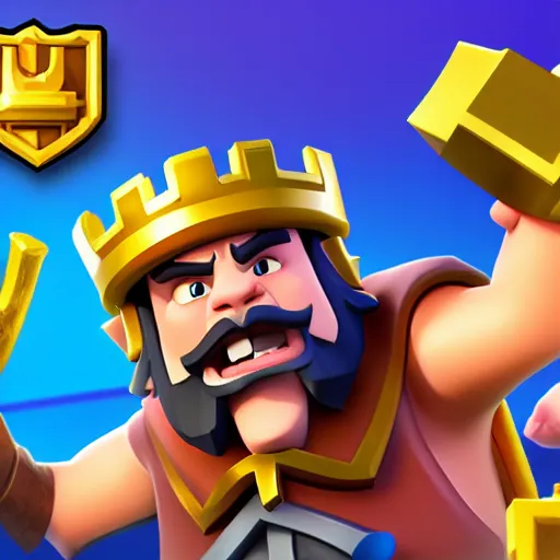 the king from clash royale in real life, realistic,, Stable Diffusion