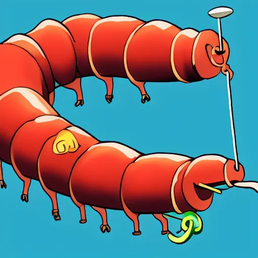 Portrait of a Anthropomorphic centipede smoking a, Stable Diffusion