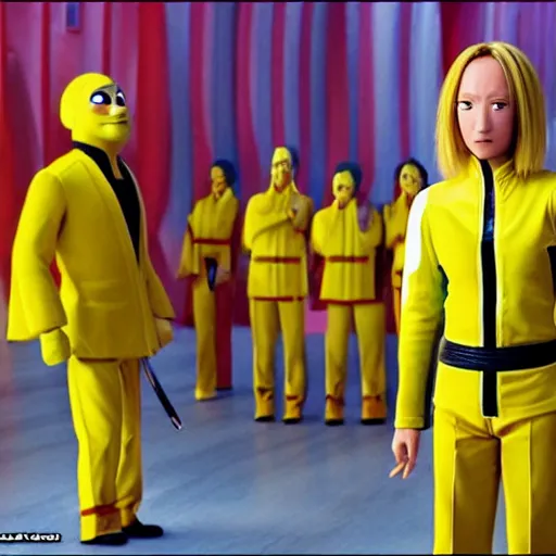 Image similar to first photos of 2 0 2 4 pixar animated kill bill remake ( eos 5 ds r, iso 1 0 0, f / 8, 1 / 1 2 5, 8 4 mm, postprocessed, 4 k )