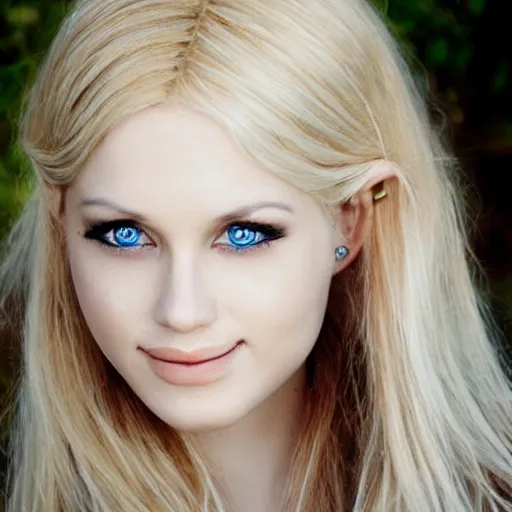 Prompt: a beautiful blonde elvish girl