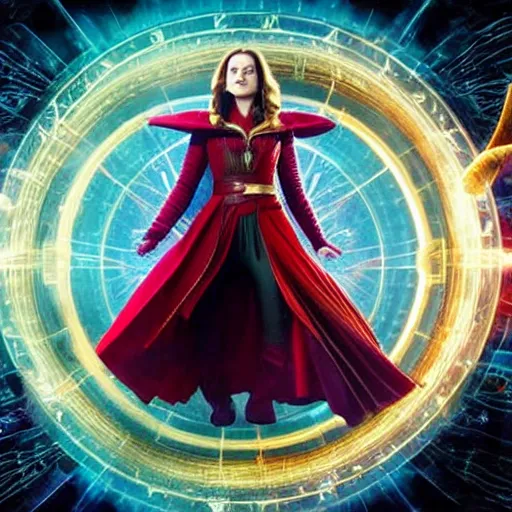 Image similar to A still of Katie McGrath as Scarlet Witch in Doctor Strange and the Multiverse of Madness (2022)