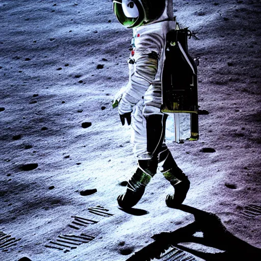 Image similar to michael jackson moonwalking on the moon, detailed digital art