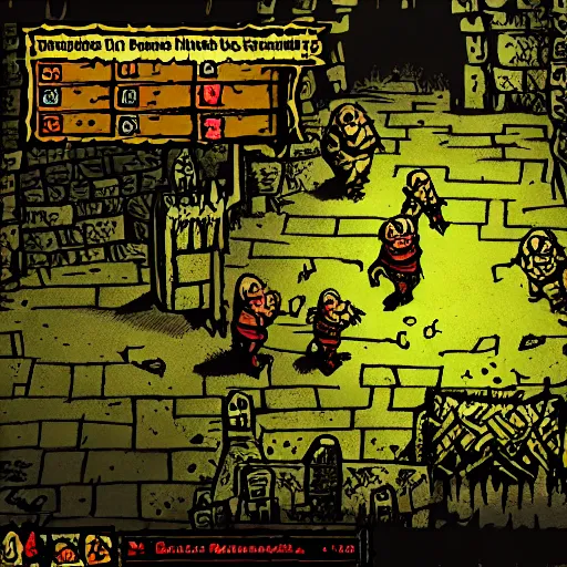 Image similar to shrek in darkest dungeon, screenshot from the game, highly detailed, dark atmosphere, concept art