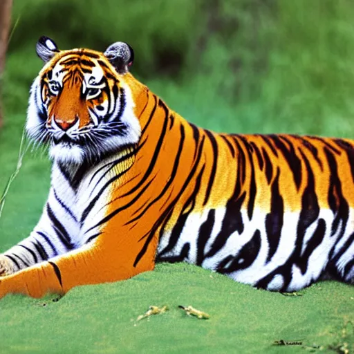 Image similar to a deloran in tiger print,