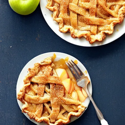 Image similar to crisp apple pie topped with melted cheddar cheese, cookbook photo