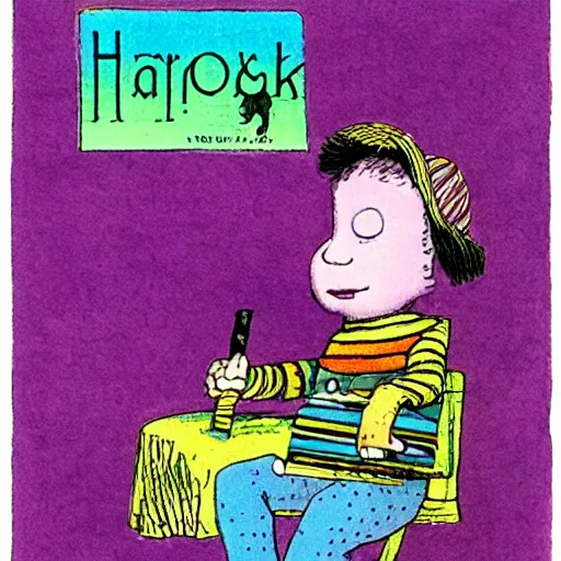 Image similar to Harold and the Purple Crayon by Maurice Sendak