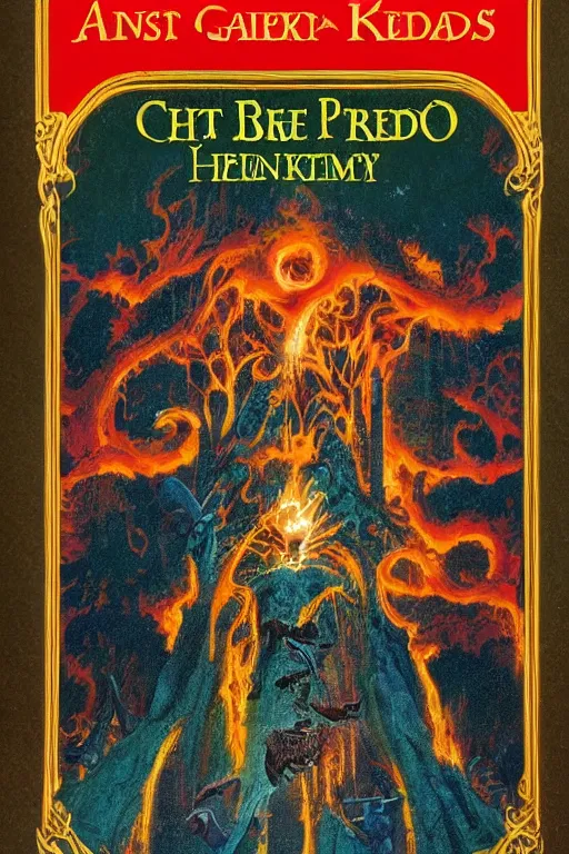 Image similar to a fantasy book cover, art by chip Kidd