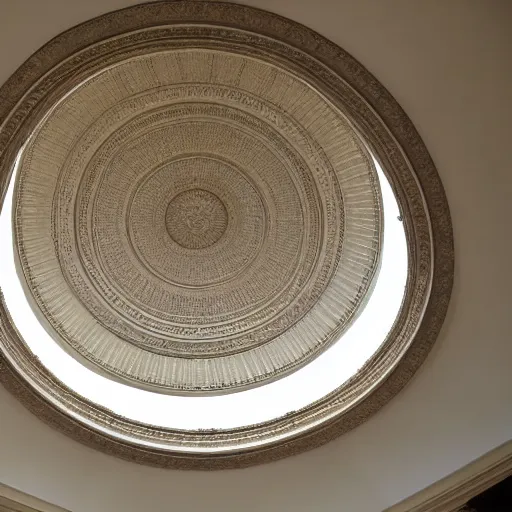 Image similar to circular ornated ceiling highly detailed