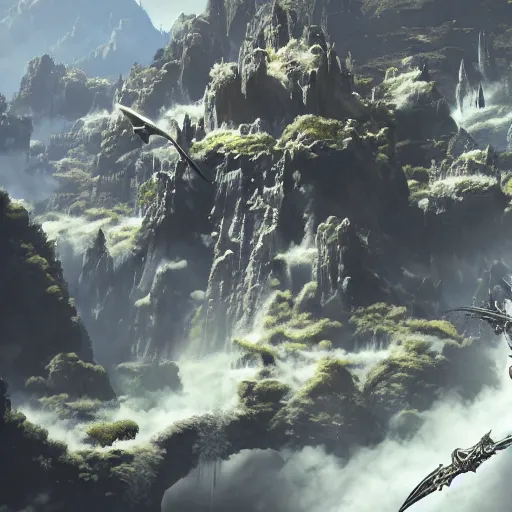 Image similar to FFXIV Heavensward, incredible detail, concept art, 8k resolution, wide shot, giant scale