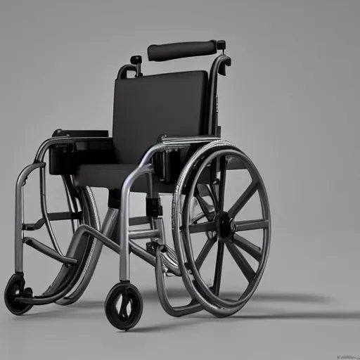 Image similar to a sculpture of a wheelchair, by Scott Weaver, ultra detailed, realism, 8k, octane render, unreal engine