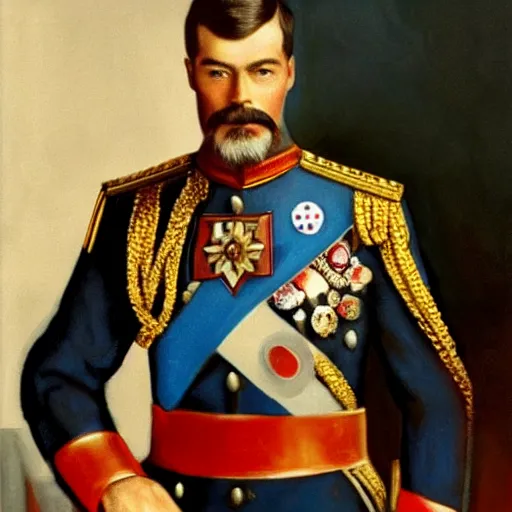 Image similar to tsar nicholas ii is iron man