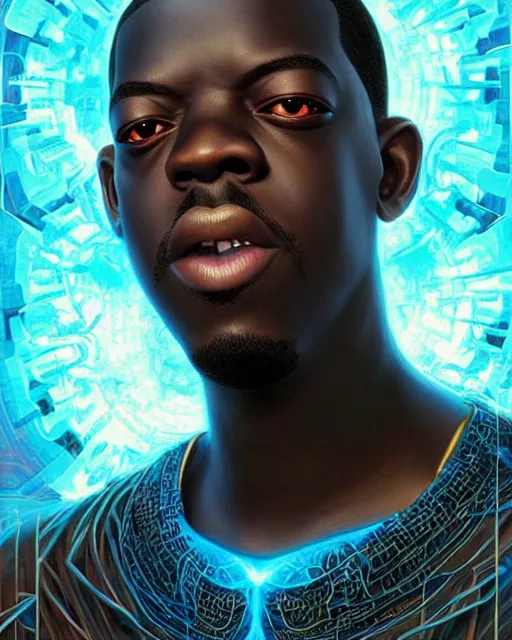 Prompt: a headshot of a bobby shmurda, made of fractals facing each other, ultra realistic, wide angle, intricate details, the fifth element artifacts, highly detailed by peter mohrbacher, hajime sorayama, wayne barlowe, boris vallejo, aaron horkey, gaston bussiere, craig mullins