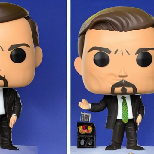 Image similar to jair bolsonaro as funko pop toy, 4 k, very detailed face,