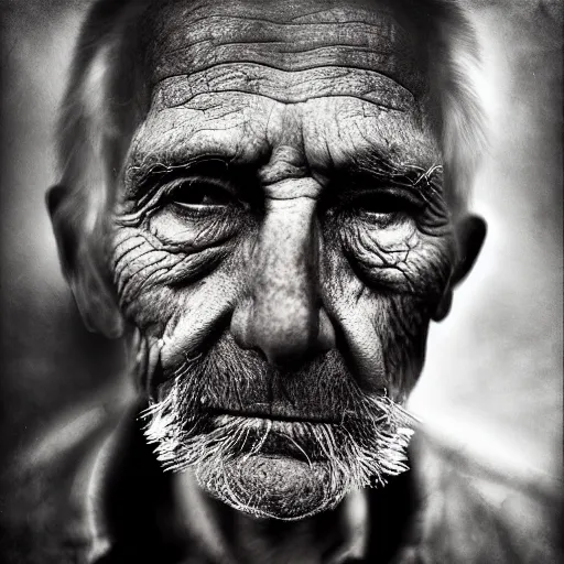Prompt: A photograph of an old Polish Cheiftain, Lee Jeffries