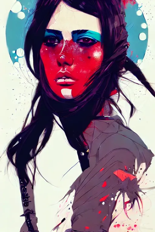 Image similar to a ultradetailed painting of a woman in streetwear, by conrad roset, greg rutkowski and makoto shinkai trending on artstation