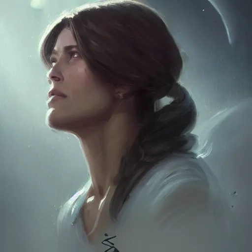 Image similar to portrait of a woman by greg rutkowski, old jedi master jaina solo, star wars expanded universe, she is about 6 0 years old, highly detailed portrait, digital painting, artstation, concept art, smooth, sharp foccus ilustration, artstation hq