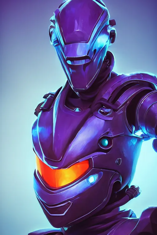 Image similar to epic mask helmet robot ninja portrait stylized as fornite style game design fanart by concept artist gervasio canda, behance hd by jesper ejsing, by rhads, makoto shinkai and lois van baarle, ilya kuvshinov, rossdraws global illumination radiating a glowing aura global illumination ray tracing hdr render in unreal engine 5