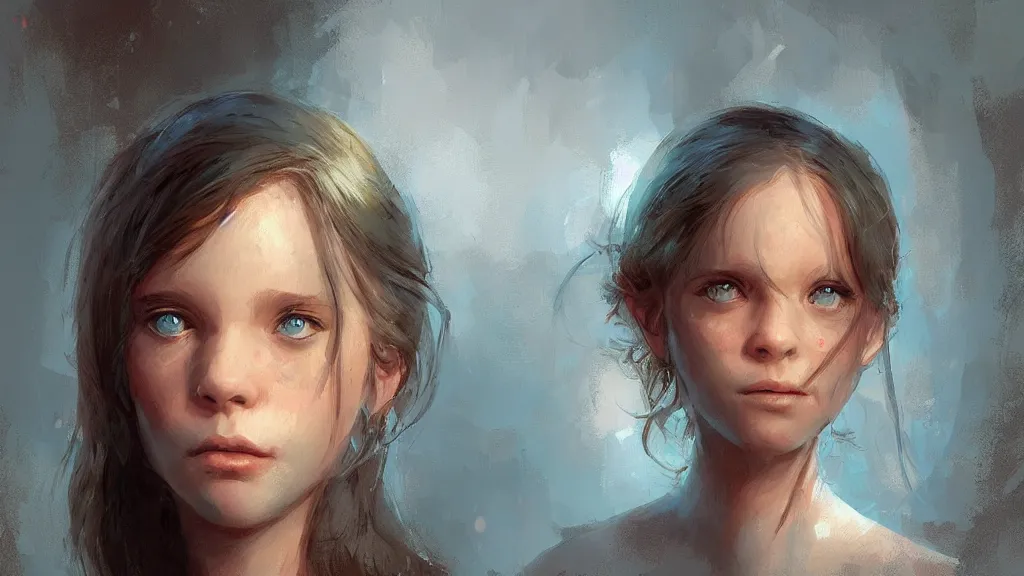 A decent young girl portrait by Marc Simonetti. | Stable Diffusion ...