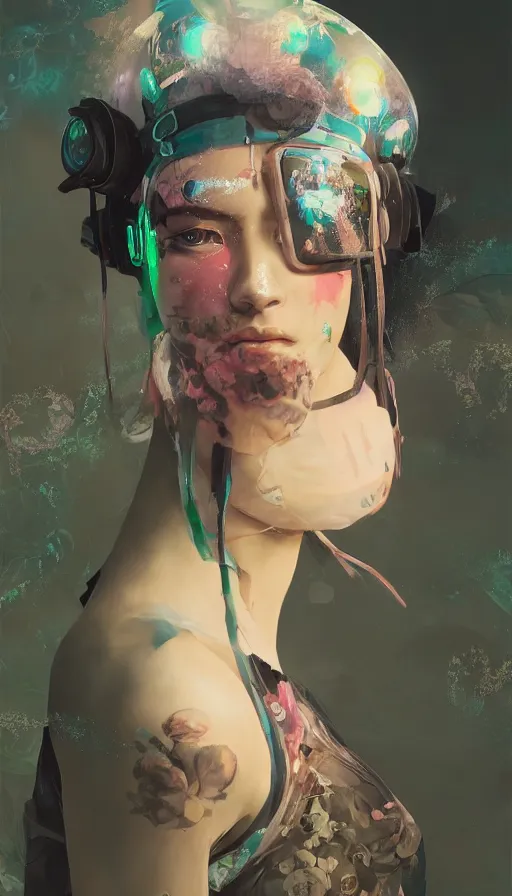 Prompt: altered carbon, detailed portrait young gangster lolita, amazing beauty, visor, neon tattoo, styled hair, decorated traditional japanese ornaments by carl spitzweg, ismail inceoglu, vdragan bibin, hans thoma, greg rutkowski, alexandros pyromallis, perfect face, fine details, realistic shaded