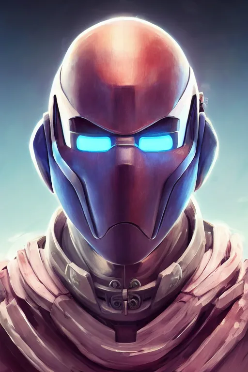 Image similar to epic mask helmet robot ninja portrait stylized as fornite style game design fanart by concept artist gervasio canda, behance hd by jesper ejsing, by rhads, makoto shinkai and lois van baarle, ilya kuvshinov, rossdraws global illumination radiating a glowing aura global illumination ray tracing hdr render in unreal engine 5