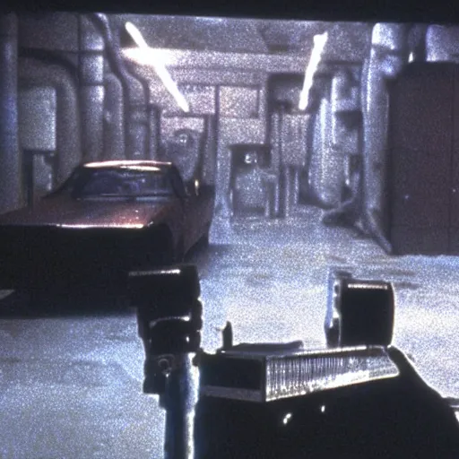 Image similar to Terminator film scene, atmospheric light, terminator factory, 1980s cinematography, still from the film - 640