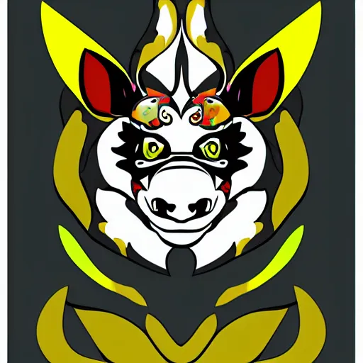 Image similar to vector art of welsh dragon and panda mixed, intercrossed, chimera, adobe illustrator