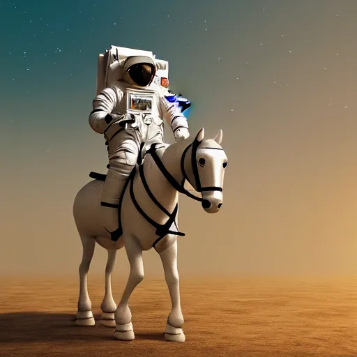 Prompt: astronaut riding a horse, 3 d render