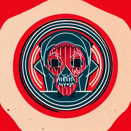 Image similar to corpse logo by Tristan Eaton, geometric, vector, symmetrical, minimalism, trending dribbble, behance