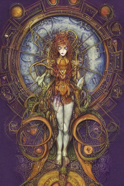 Image similar to aries zodiac artwork, mystic occult style, detailed, 8 k, symmetrical, by brian froud