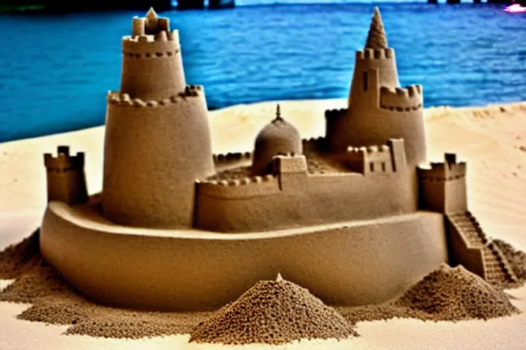 Image similar to a completed sand castle